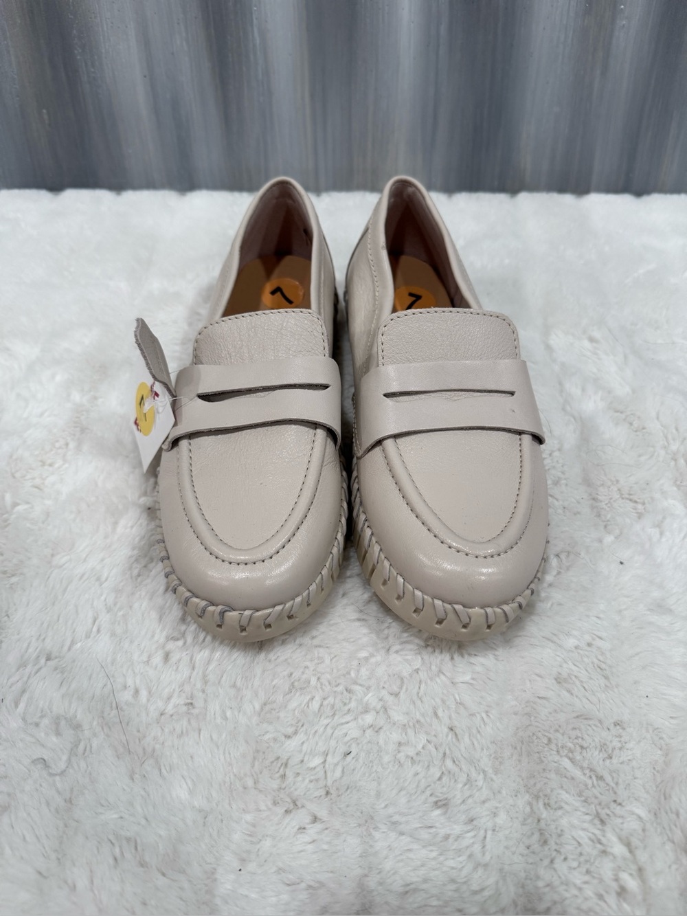 NWT Neutral Beige Slip-On Loafers - Picture 2 of 6